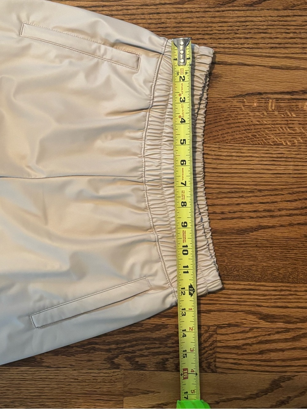 OFFLINE by Aerie Real Luxe Faux Leather Wide Leg Pants Cream Tan XS - Picture 5 of 7